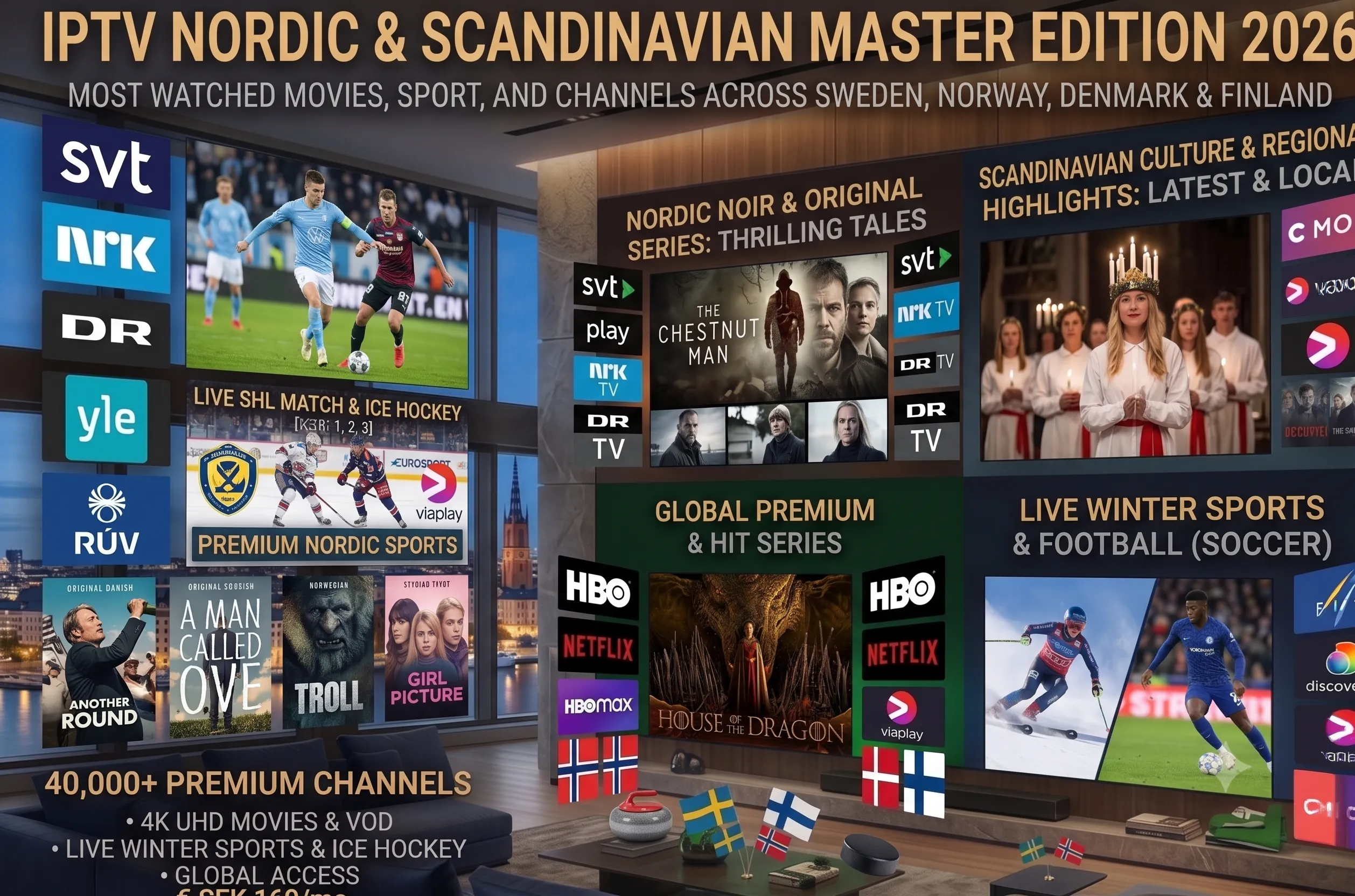 Premium Nordic IPTV Subscription Prices 2026