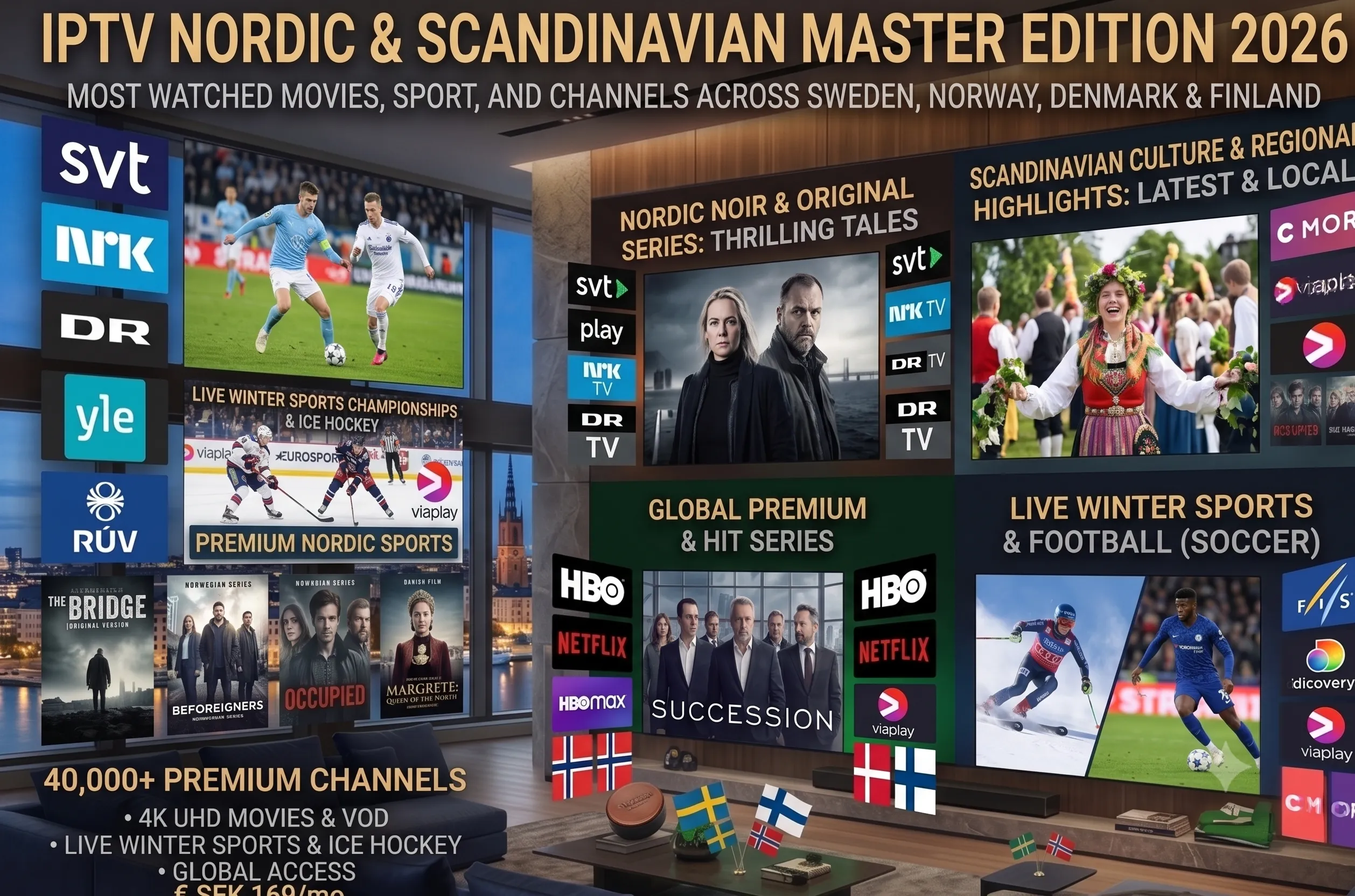 4K VOD Movies and Series Nordic IPTV