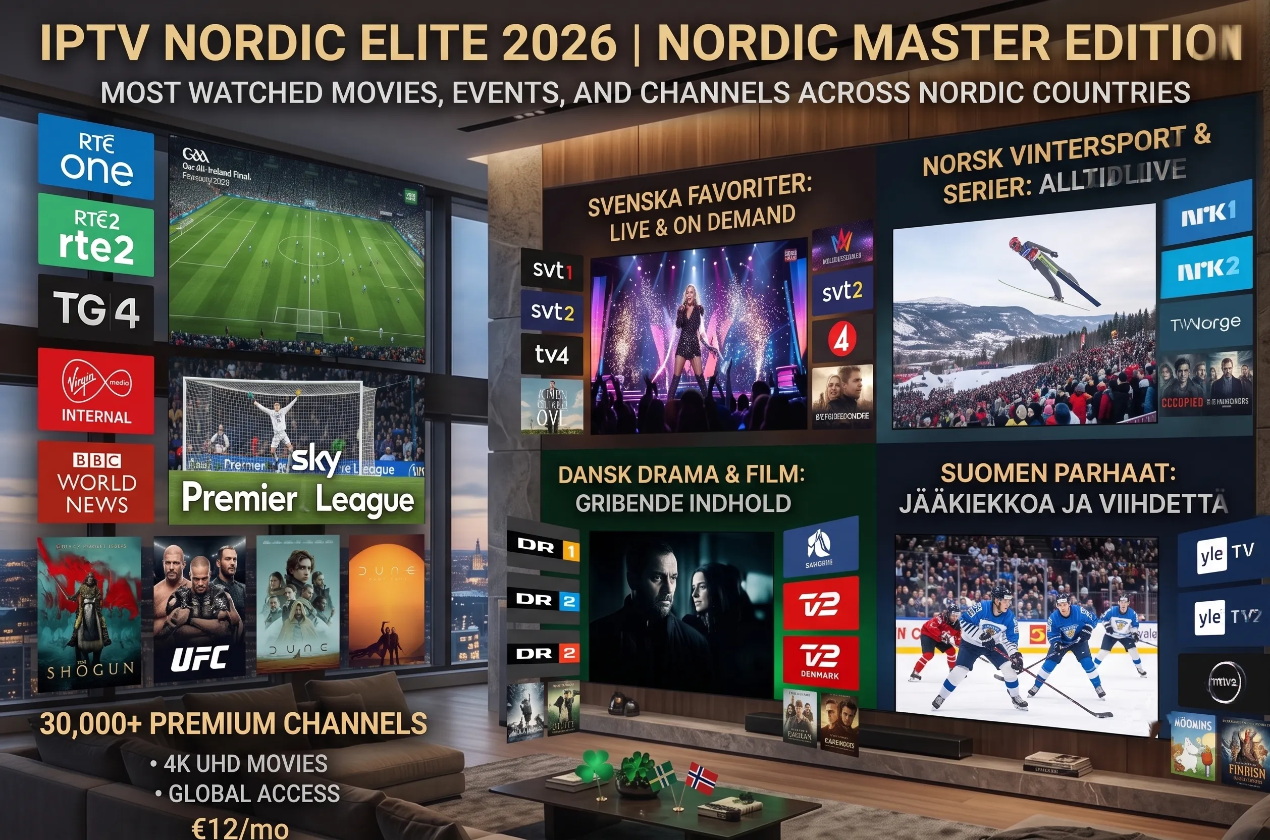 Fast Xtream Server Connection Nordic IPTV